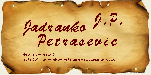 Jadranko Petrašević vizit kartica